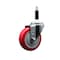 Service Caster 4'' Red Poly Wheel Swivel 7/8'' Expanding Stem Caster SCC-EX20S414-PPUB-RED-78 - alternate 1